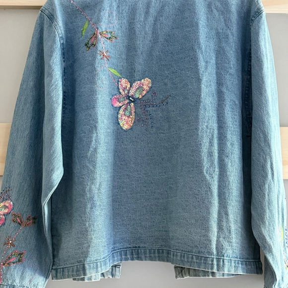 Tantrums Vintage Embellished Denim Jacket Women’s Medium – Sequin & Beaded - Picture 2 of 9
